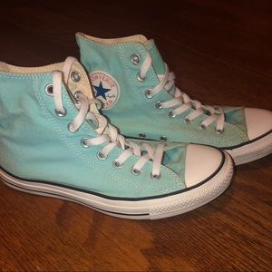 Bright Blue High Top Converse